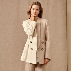 ACLER Belvue Colorblock Linen Blend Blazer